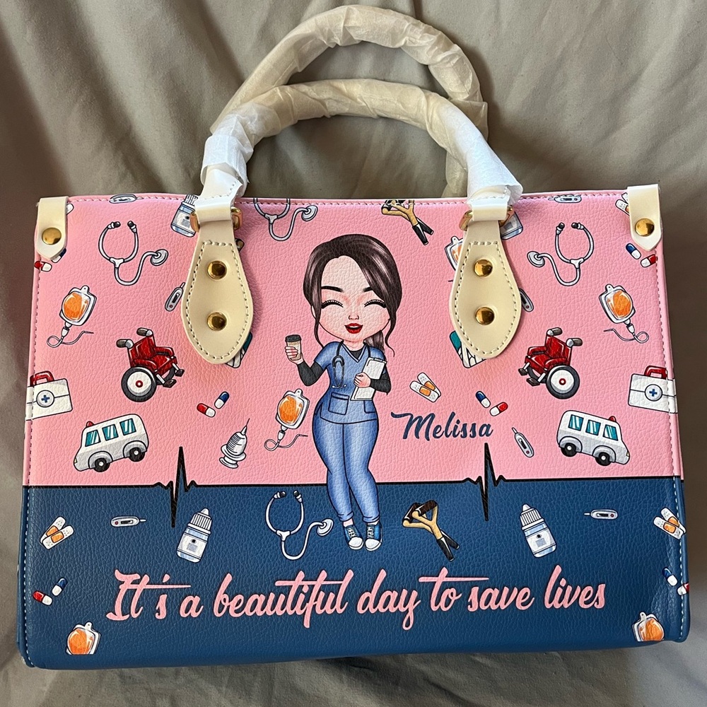 Personalized “Melissa” healthcare purse/lunchbox/supply bag NWOT